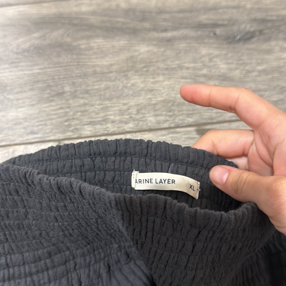 NEW • Marine Layer • Women’s Corinne Double Cloth Maxi Skirt Faded Black  XL - Picture 5 of 5